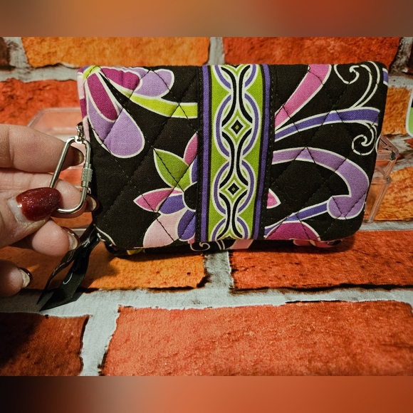 Vera Bradley Handbags - #598 Vera Bradley Retired Plum Petals Purple Wallet/Wristlet